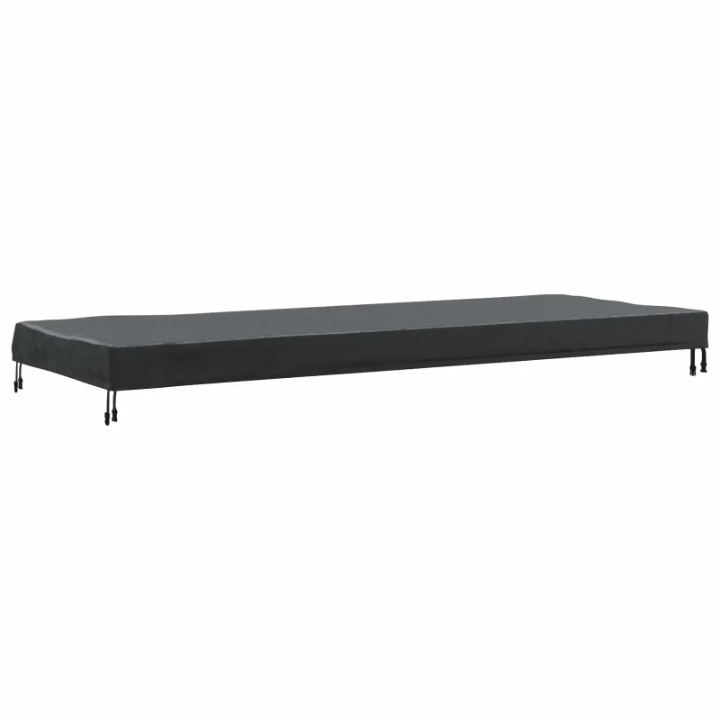 Stalo uždengimas Paprastas Juoda 102 x 262 x 15 cm audinys