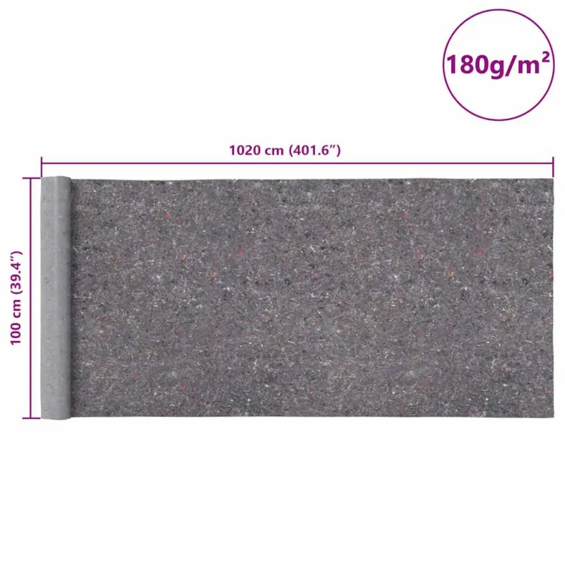 Neslyst. apsaug. kilim., dažymo d., vilna, 10 m, 180g/m²