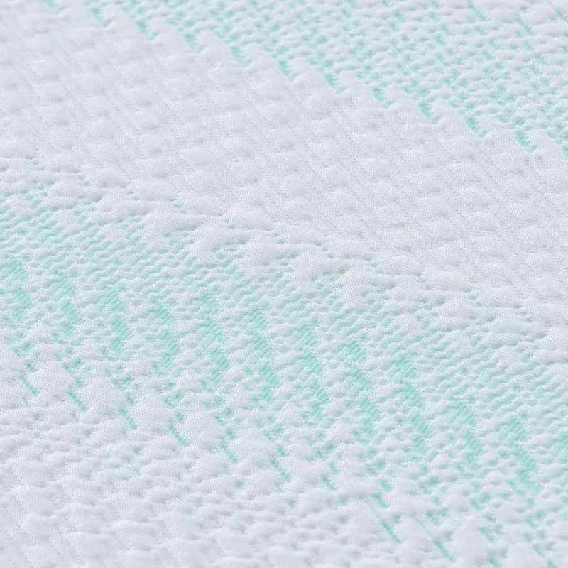 Čiužinio papildymas Balta ir žalia 200 x 200 cm Žakardo audinys