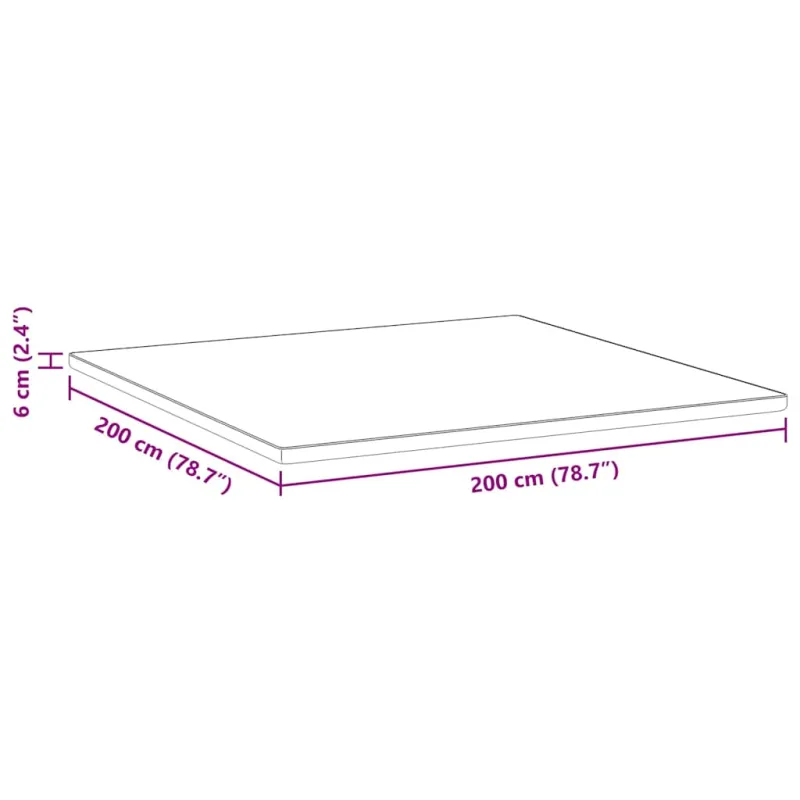 Čiužinio papildymas Balta 200 x 200 cm Žakardinis audinys