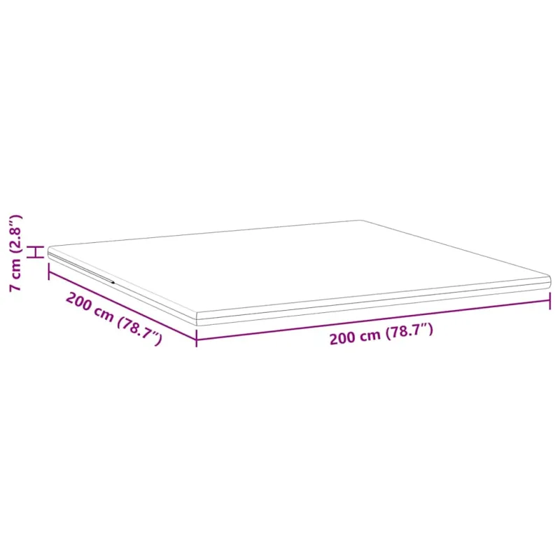 Čiužinio papildymas Balta 200 x 200 cm Žakardinis audinys