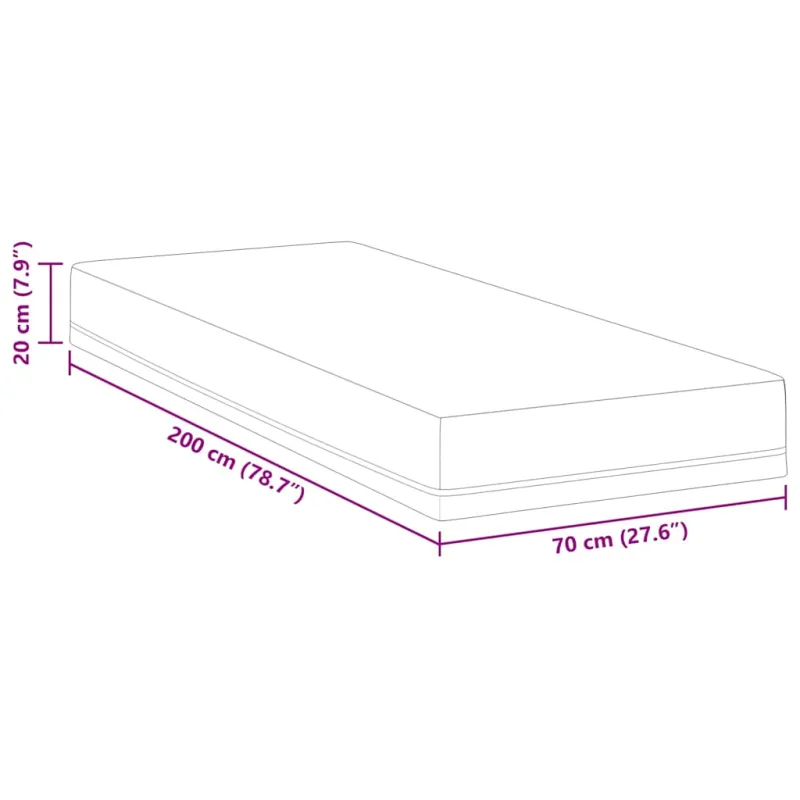 Čiužinys Balta ir mėlyna 70 x 200 cm Žakardinis audinys