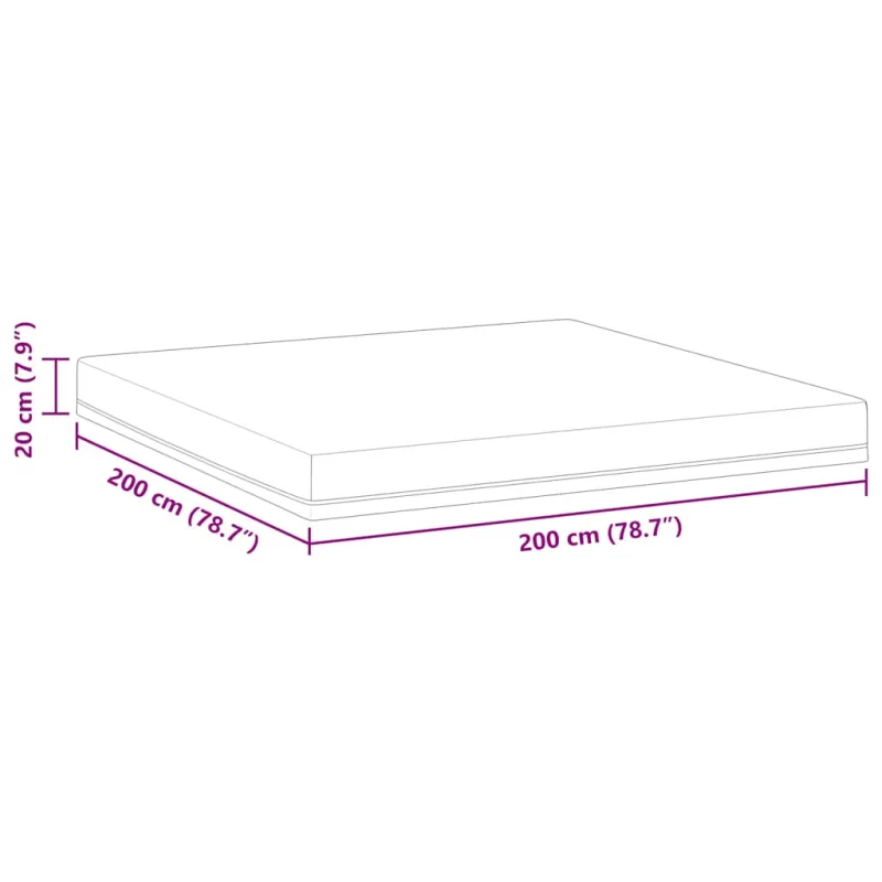 Čiužinys Balta ir mėlyna 200 x 200 cm Žakardinis audinys