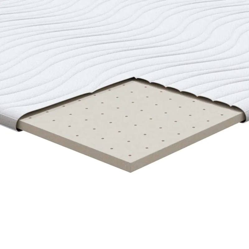 Čiužinio papildymas Balta 100 x 200 cm Megztas audinys