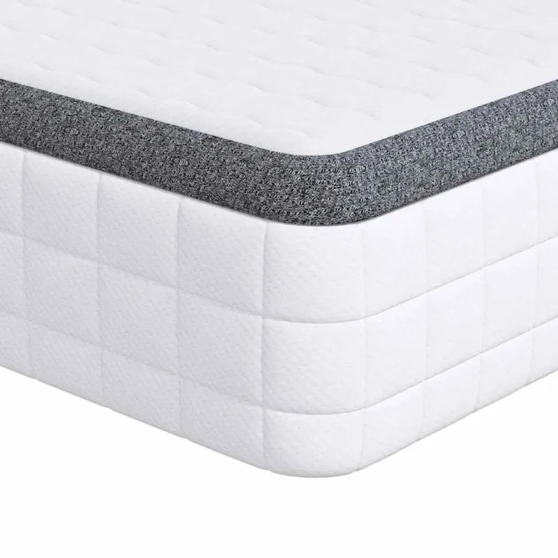Čiužinys 2 pcs Balta ir pilka 60 x 200 cm Bonell spyruoklė