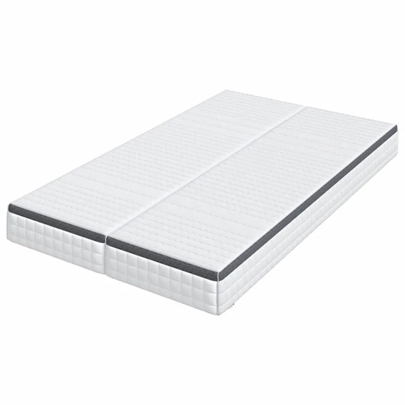 Čiužinys 2 pcs Balta ir pilka 60 x 200 cm Bonell spyruoklė