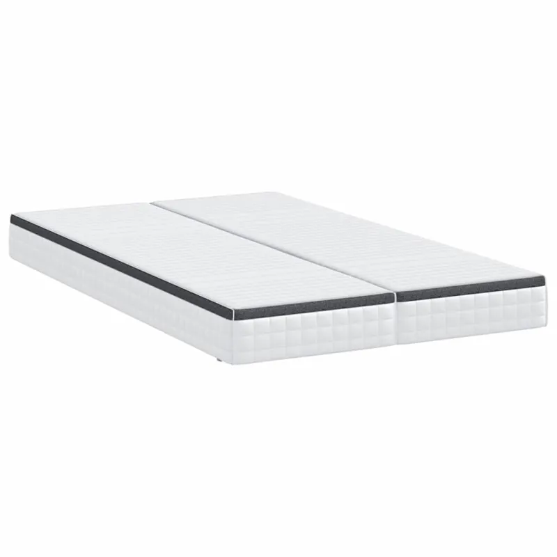 Čiužinys 2 pcs Balta ir pilka 60 x 200 cm Bonell spyruoklė