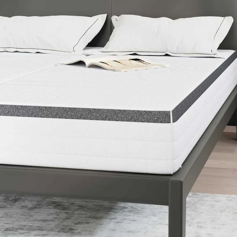 Čiužinys 2 pcs Balta ir pilka 70 x 200 cm Bonell spyruoklė