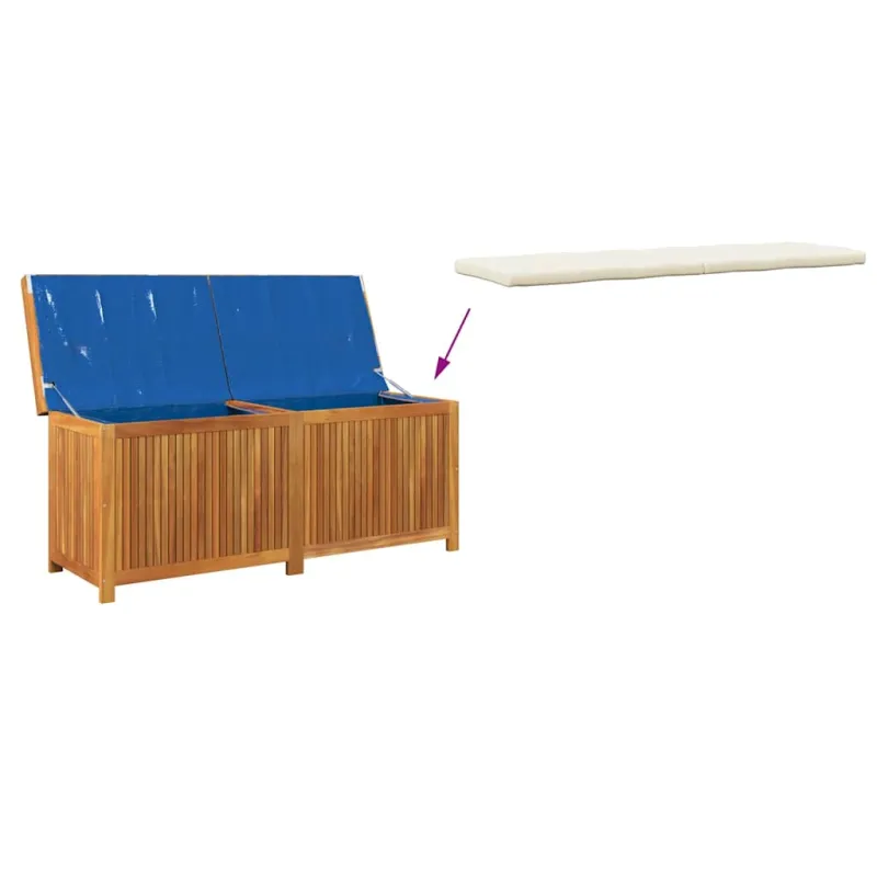 Lauko dėžė pagalvėlėms, 150x50x60,5 cm, akacijos masyvas