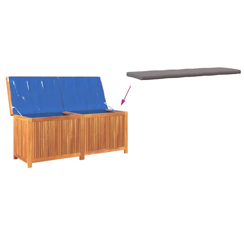 Lauko dėžė pagalvėlėms, 150x50x60,5 cm, akacijos masyvas