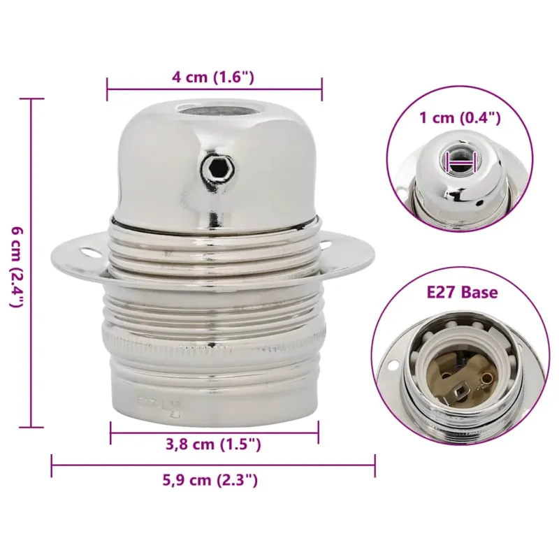lempų laikikliai 2 vnt Satin Nickel E27
