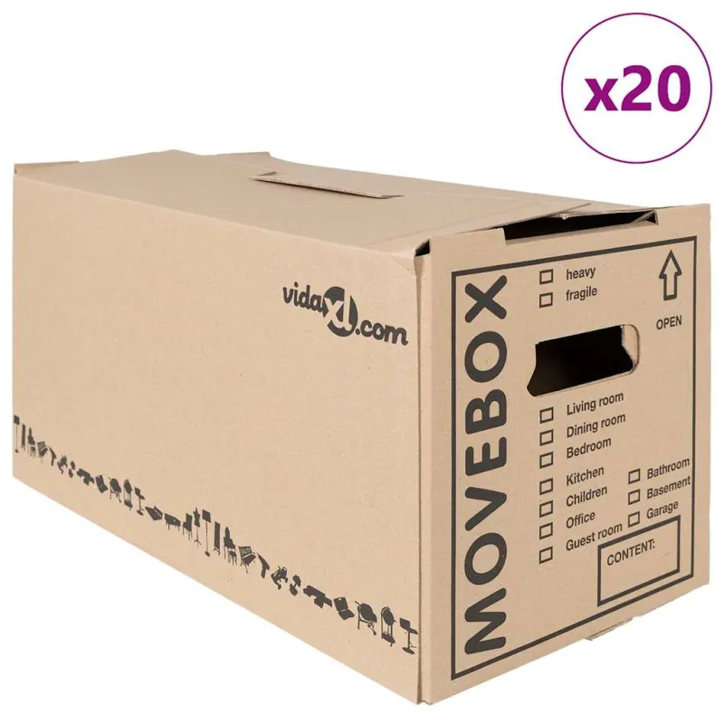 Kraustymo dėžė 20 pcs Natūrali 59 x 31,5 x 31,5 cm Kartonas