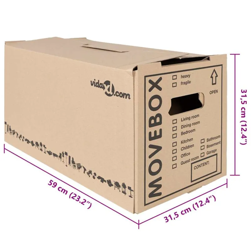 Kraustymo dėžė 20 pcs Natūrali 59 x 31,5 x 31,5 cm Kartonas