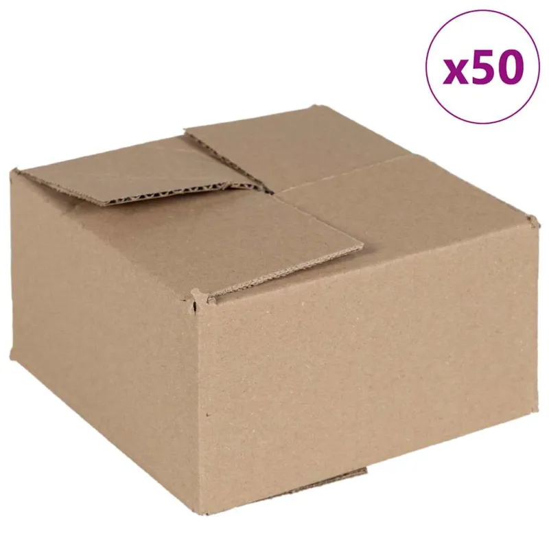 Sulankstoma dėžė 50 pcs Natūrali 15 x 15 x 8 cm Kartonas