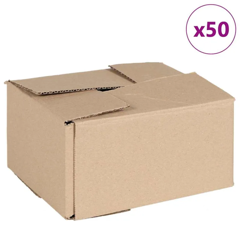 Sulankstoma dėžė 50 pcs Natūrali 20 x 15 x 10 cm Kartonas