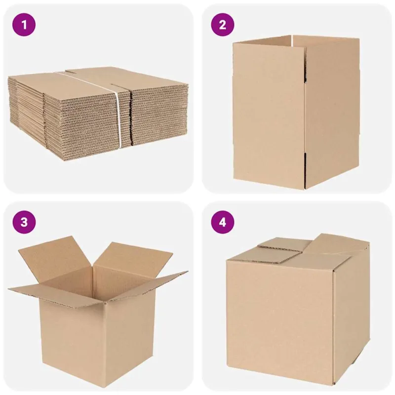 Sulankstoma dėžė 50 pcs Natūrali 20 x 20 x 20 cm Kartonas