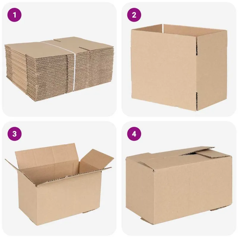 Sulankstoma dėžė 50 pcs Natūrali 24 x 13 x 13 cm Kartonas