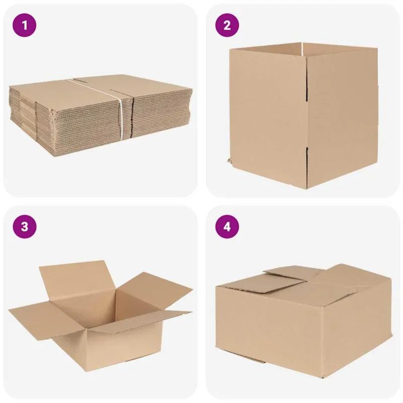 Sulankstoma dėžė 50 pcs Natūrali 30 x 30 x 15 cm Kartonas
