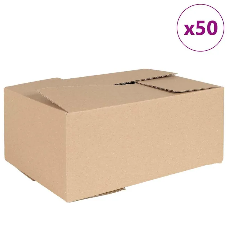 Sulankstoma dėžė 50 pcs Natūrali 35 x 24 x 15 cm Kartonas