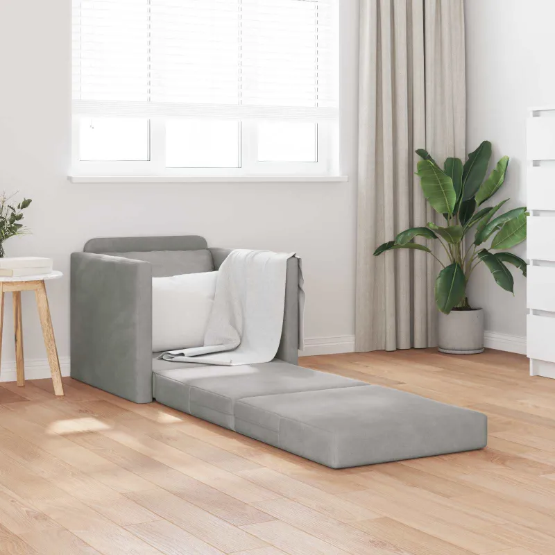 Sofa lova Šviesiai pilka 74 x 77 x 81 cm Aksomas