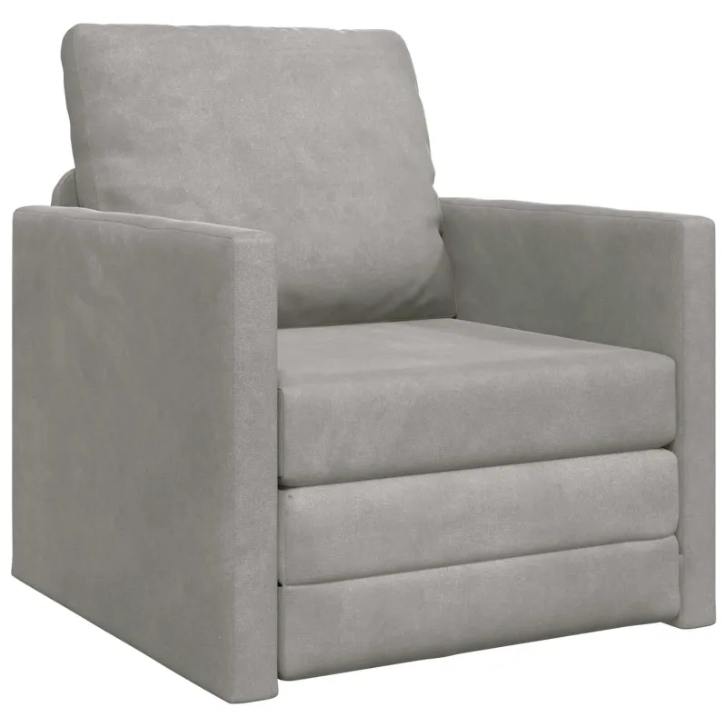 Sofa lova Šviesiai pilka 74 x 77 x 81 cm Aksomas