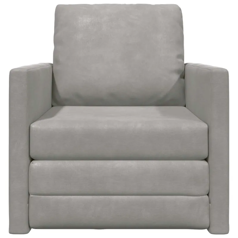 Sofa lova Šviesiai pilka 74 x 77 x 81 cm Aksomas