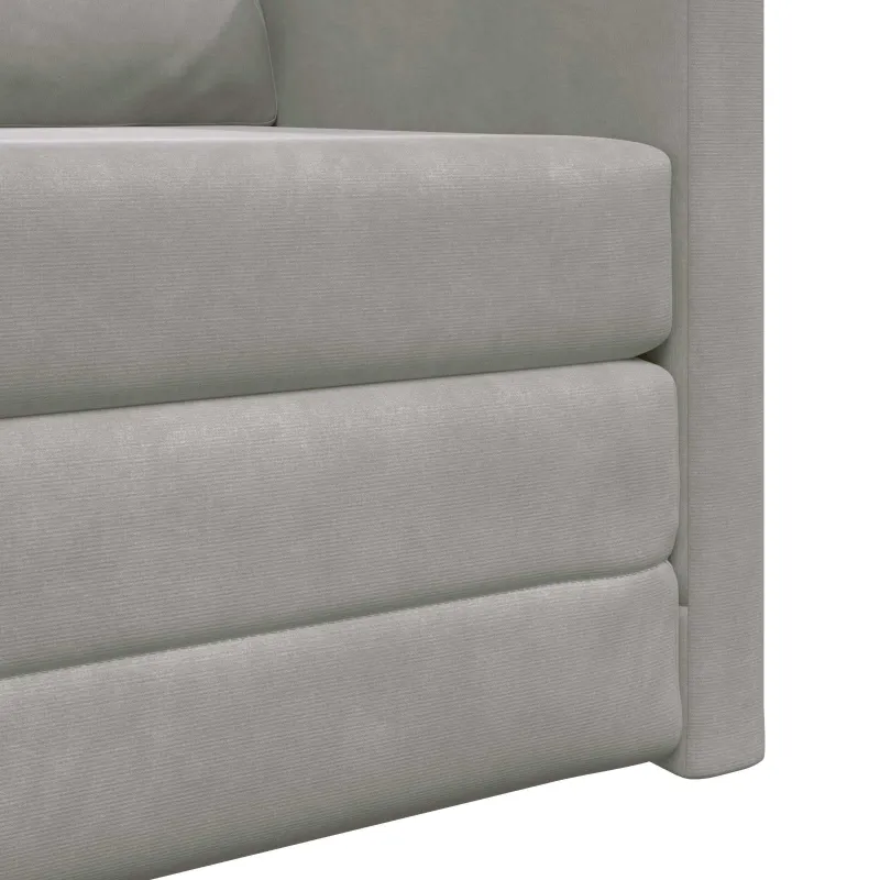 Sofa lova Šviesiai pilka 74 x 77 x 81 cm Aksomas