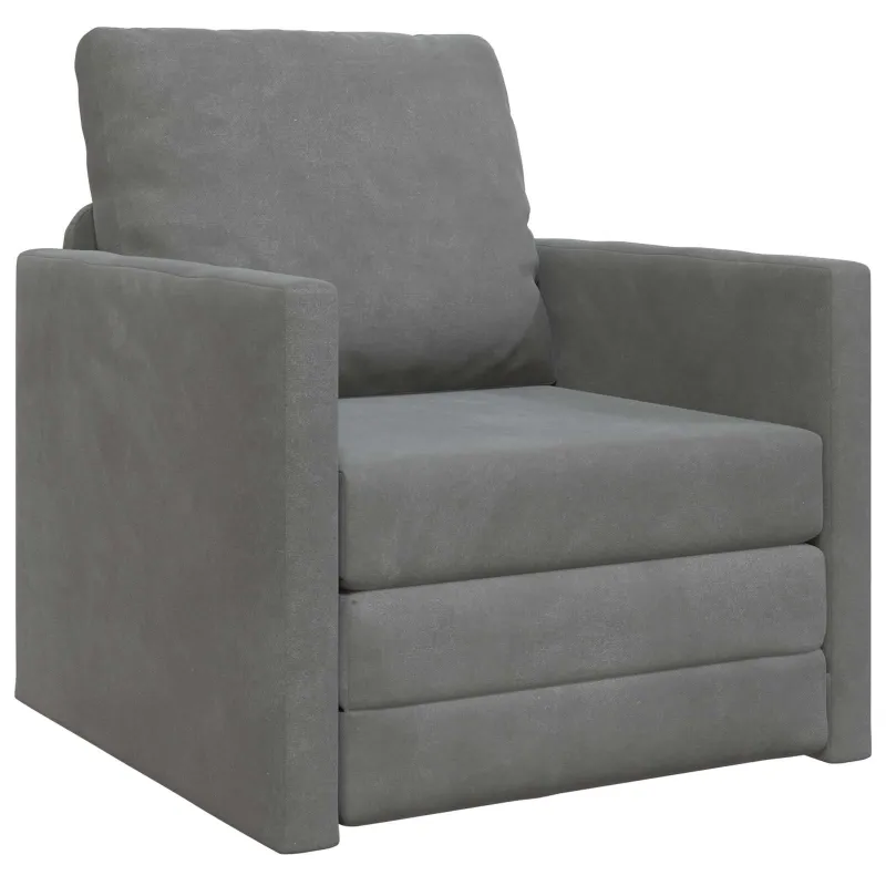Sofa lova Tamsiai pilka 74 x 77 x 81 cm Aksomas