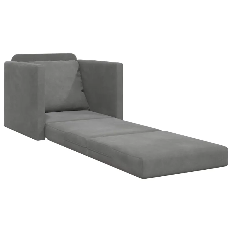 Sofa lova Tamsiai pilka 74 x 77 x 81 cm Aksomas