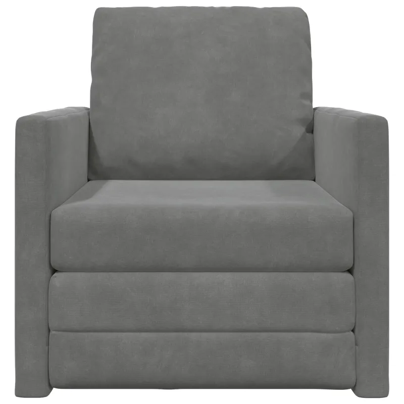 Sofa lova Tamsiai pilka 74 x 77 x 81 cm Aksomas