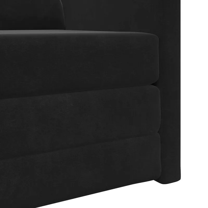 Sofa lova Juoda 74 x 77 x 81 cm Aksomas