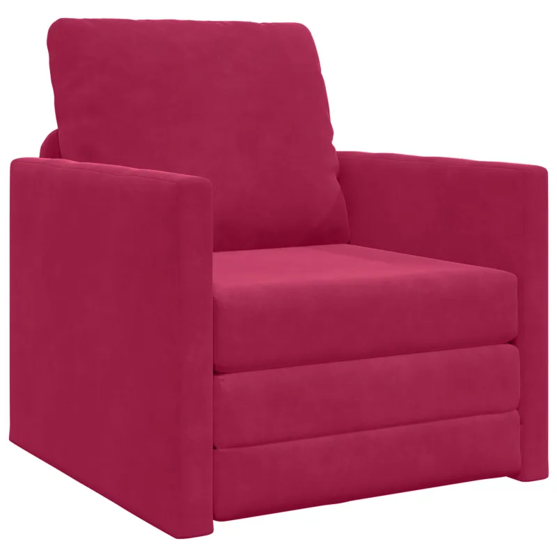 Sofa lova Vyno raudona 74 x 77 x 81 cm Aksomas