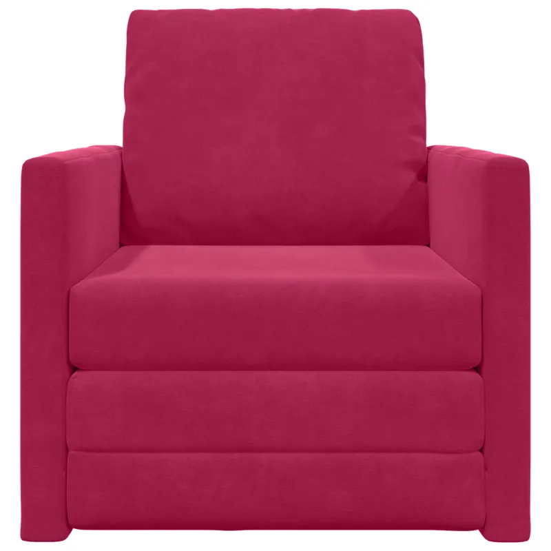 Sofa lova Vyno raudona 74 x 77 x 81 cm Aksomas