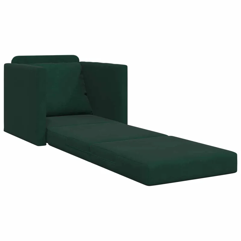 Sofa lova Tamsiai žalia 74 x 77 x 81 cm Aksomas