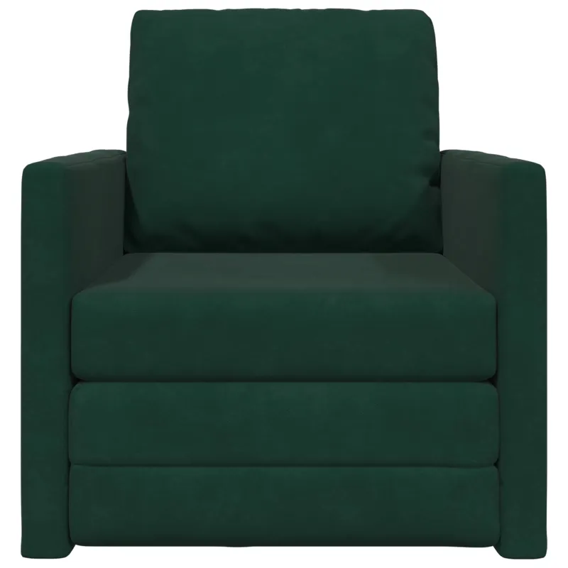 Sofa lova Tamsiai žalia 74 x 77 x 81 cm Aksomas