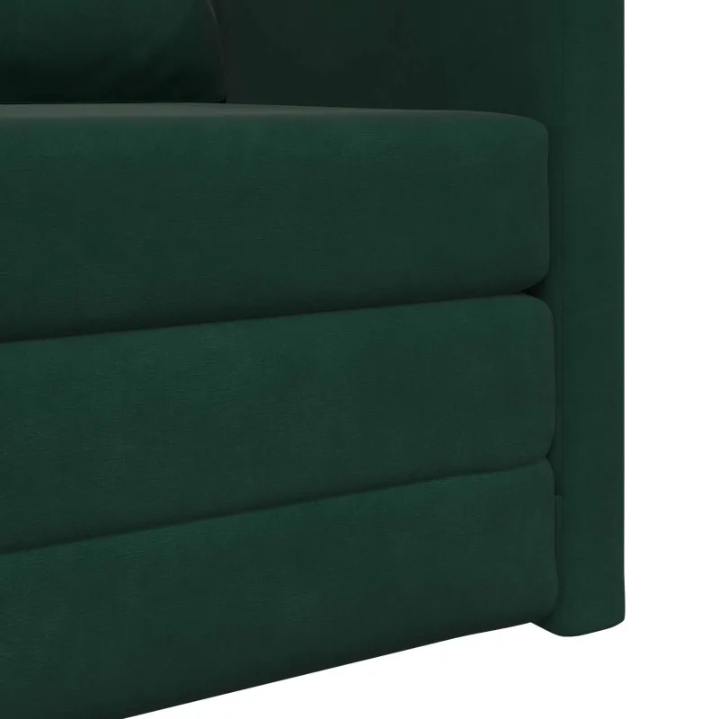 Sofa lova Tamsiai žalia 74 x 77 x 81 cm Aksomas