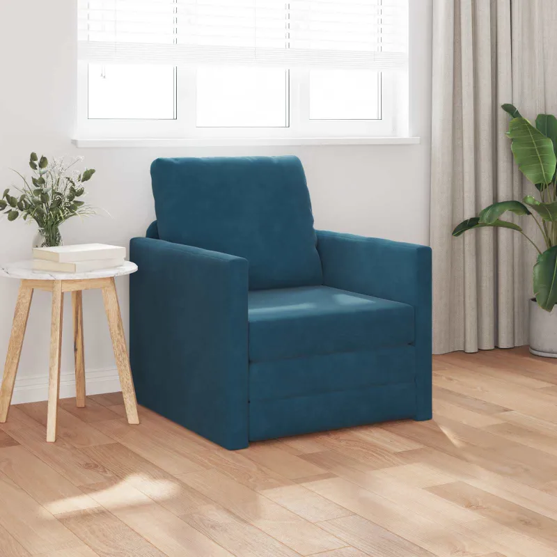 Sofa lova Mėlyna 74 x 77 x 81 cm Aksomas