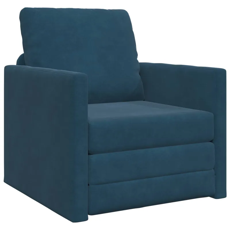 Sofa lova Mėlyna 74 x 77 x 81 cm Aksomas