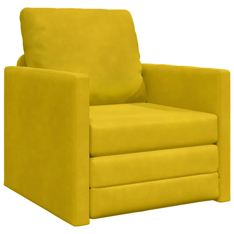 Sofa lova Tamsiai geltona 74 x 77 x 81 cm Aksomas