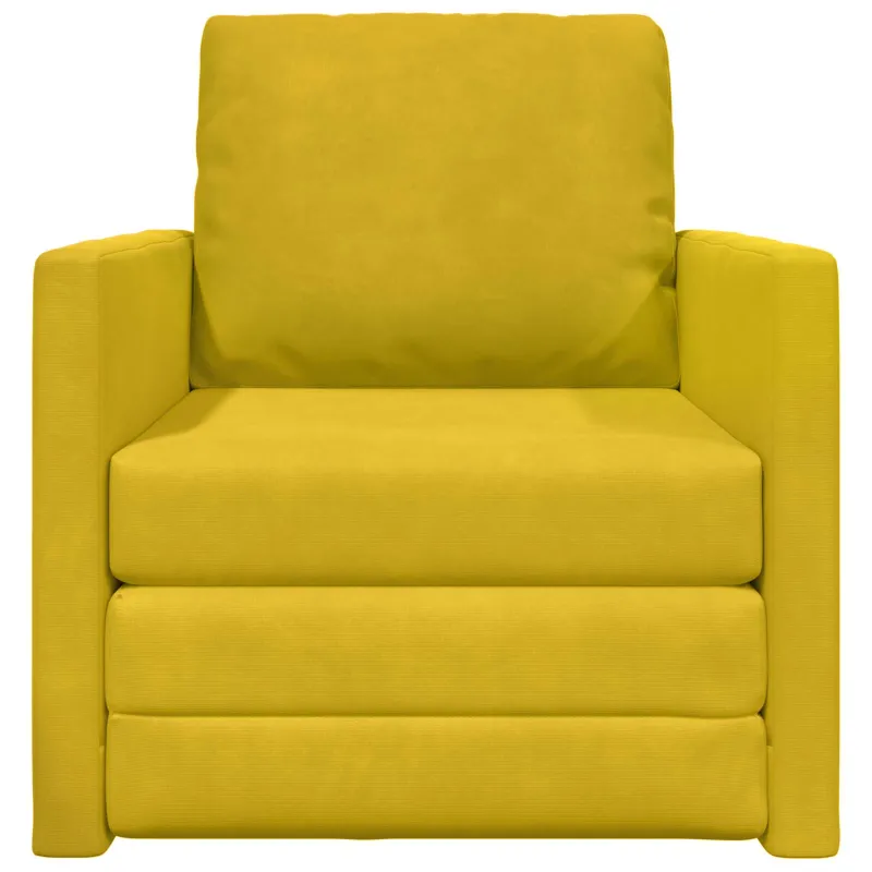 Sofa lova Tamsiai geltona 74 x 77 x 81 cm Aksomas