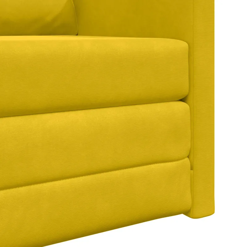 Sofa lova Tamsiai geltona 74 x 77 x 81 cm Aksomas