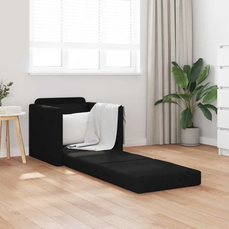 Sofa lova Juoda 74 x 77 x 81 cm audinys