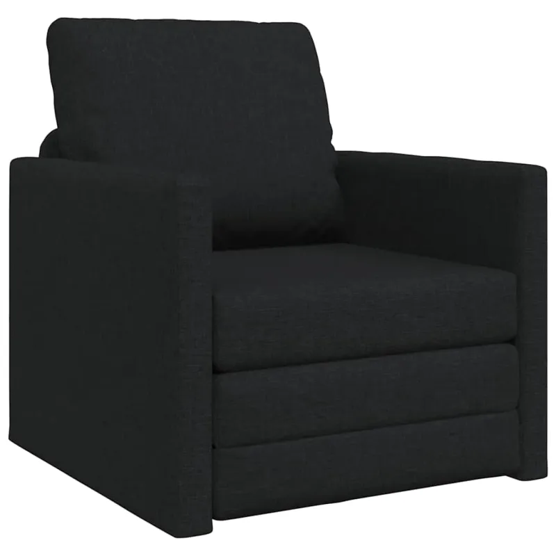 Sofa lova Juoda 74 x 77 x 81 cm audinys
