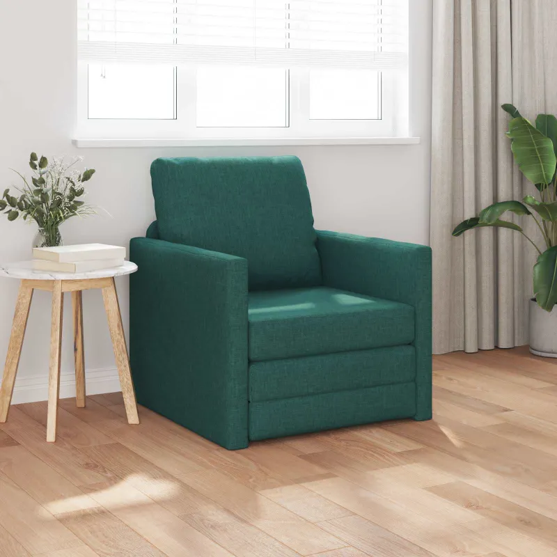 Sofa lova Tamsiai žalia 74 x 77 x 81 cm audinys