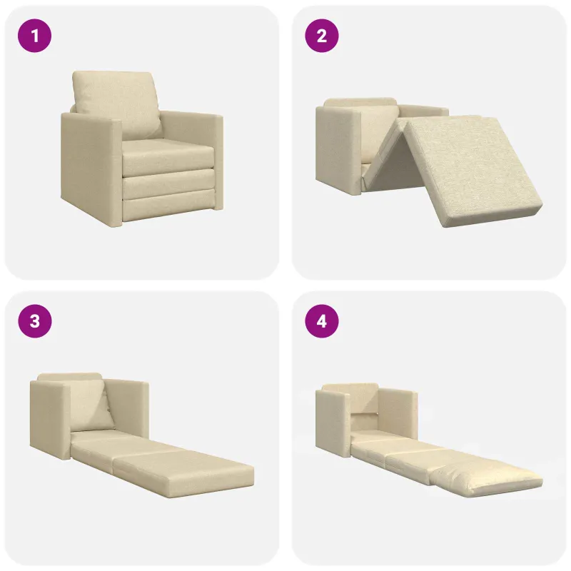 Sofa lova Kreminė 74 x 77 x 81 cm audinys