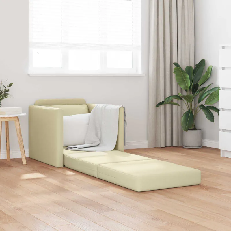 Sofa lova 60cm Kreminė Dirbtinė Oda