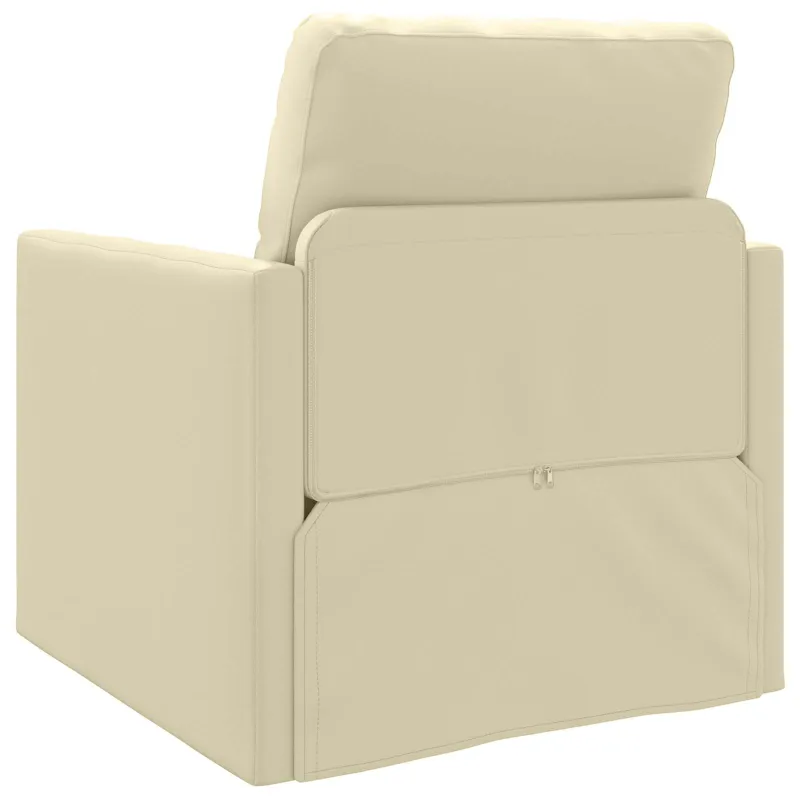 Sofa lova 60cm Kreminė Dirbtinė Oda