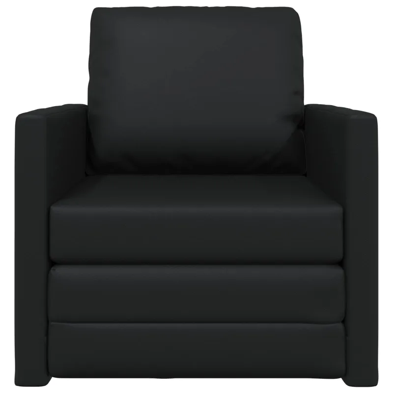 Sofa lova 60cm Juoda Dirbtinė Oda