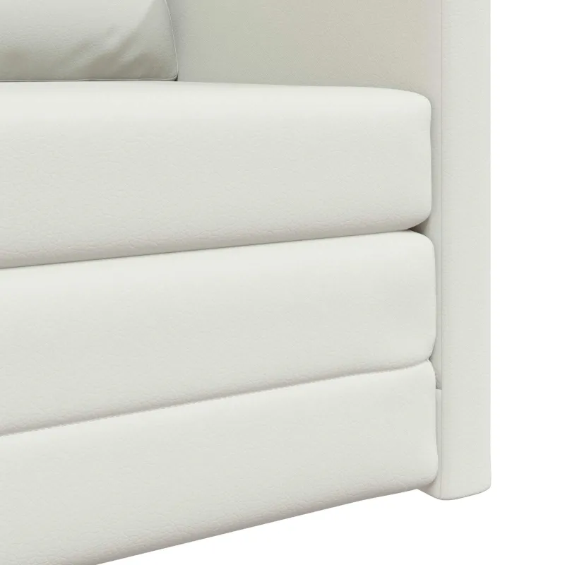 Sofa lova 60cm Balta Dirbtinė Oda