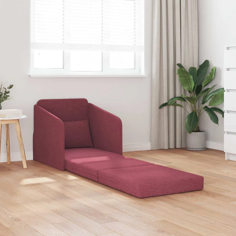 Sofa lova Vyno raudona 65 x 80 x 83 cm audinys